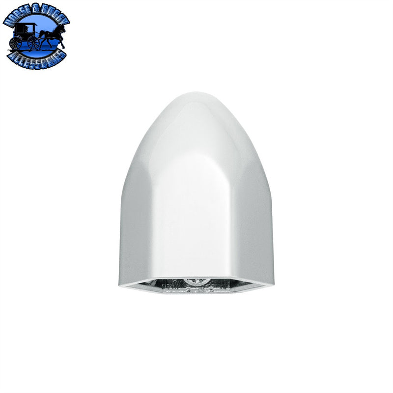 7/16" x 3/4" Chrome Plastic Bullet Nut Covers - Push-On (10-Pack) Light Gray
