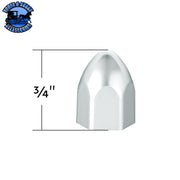 7/16" x 3/4" Chrome Plastic Bullet Nut Covers - Push-On (10-Pack) Light Gray