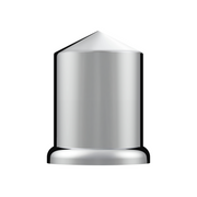 UP-10068P 3/4" x 1-1/2" Chrome Plastic Pointed Nut Covers - Push-On (10-Pack)
