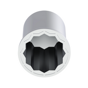 UP-10068P 3/4" x 1-1/2" Chrome Plastic Pointed Nut Covers - Push-On (10-Pack)