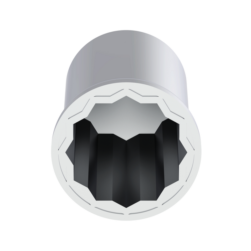 UP-10068 3/4" X 1-1/2" Chrome Plastic Pointed Nut Cover - Push-On