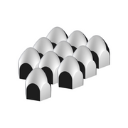 UP-10069P 3/4" X 1 3/8" Chrome Plastic Bullet Nut Cover - Push-On (10-Pack)