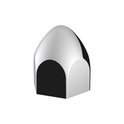 UP-10069P 3/4" X 1 3/8" Chrome Plastic Bullet Nut Cover - Push-On (10-Pack)