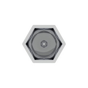 UP-10069P 3/4" X 1 3/8" Chrome Plastic Bullet Nut Cover - Push-On (10-Pack)