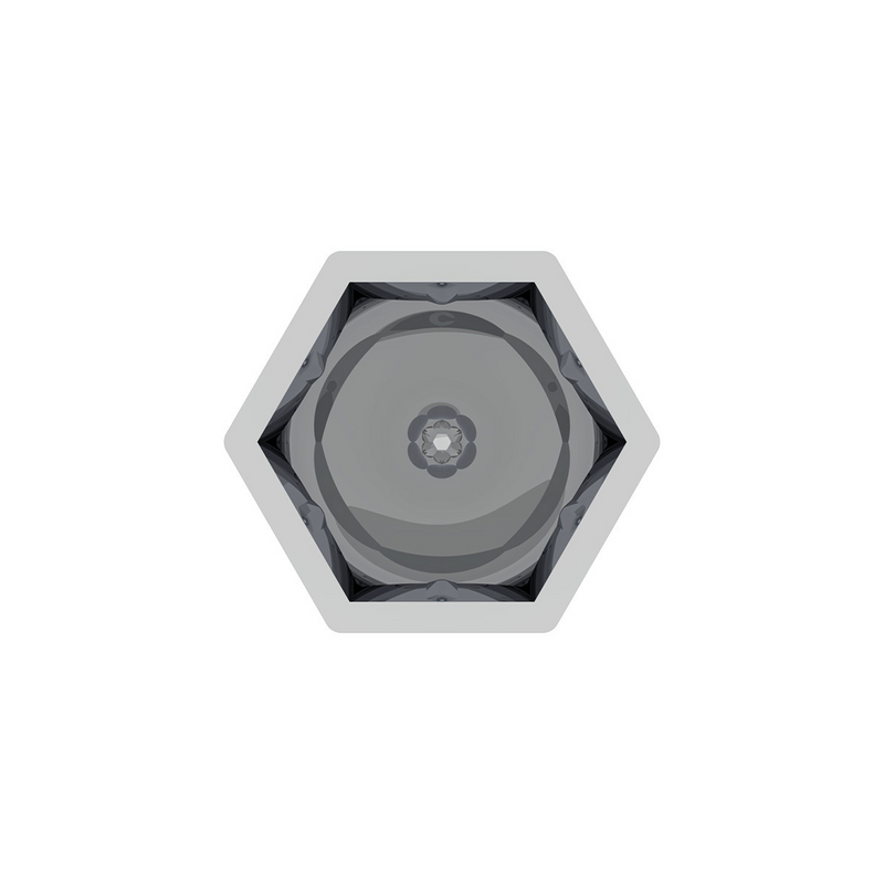 UP-10069P 3/4" X 1 3/8" Chrome Plastic Bullet Nut Cover - Push-On (10-Pack)