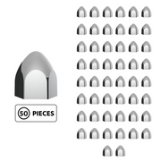 UP-10069P50 3/4" X 1 3/8" Chrome Plastic Bullet Nut Cover - Push-On (50-Pack)