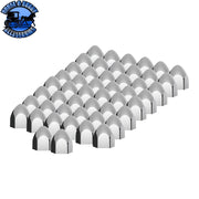 UP-10069P50 3/4" X 1 3/8" Chrome Plastic Bullet Nut Cover - Push-On (50-Pack) NUT COVER Gray