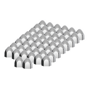 UP-10069P50 3/4" X 1 3/8" Chrome Plastic Bullet Nut Cover - Push-On (50-Pack)