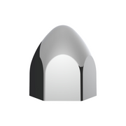UP-10069P50 3/4" X 1 3/8" Chrome Plastic Bullet Nut Cover - Push-On (50-Pack)