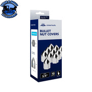 UP-10069P 3/4" X 1 3/8" Chrome Plastic Bullet Nut Cover - Push-On (10-Pack) NUT COVER Midnight Blue
