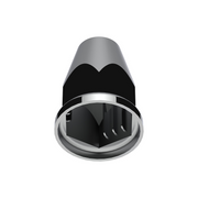 UP-10070 33mm X 2-3/4" Chrome Plastic Nut Covers With Flange - Push-On -Amber Reflector (Color Box of 20)