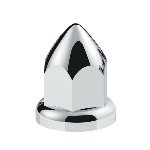 UP-10075CB 33mm X 2-3/8 Chrome Plastic Bullet Nut Cover With Flange - Push-On (Color Box of 60)