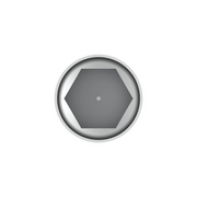 UP-10075 33mm X 2 3/8" Chrome Plastic Bullet Nut Covers W/ Flange - Push-On (Color Box Of 20)