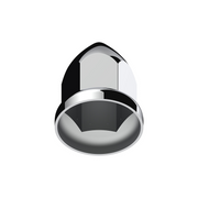 UP-10075B 33mm X 2-3/8" Chrome Plastic Bullet Nut Cover With Flange - Push-On (Bulk)