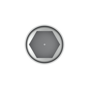 UP-10075B 33mm X 2-3/8" Chrome Plastic Bullet Nut Cover With Flange - Push-On (Bulk)