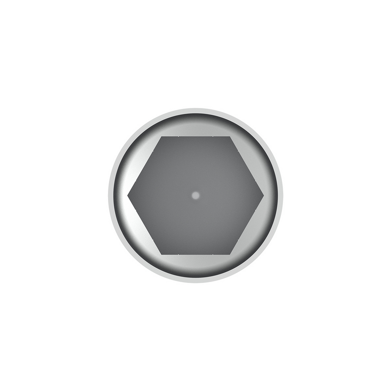 UP-10075B 33mm X 2-3/8" Chrome Plastic Bullet Nut Cover With Flange - Push-On (Bulk)