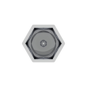 UP-10076P 15/16 x 1 5/8 Chrome Plastic Bullet Nut Covers - Push-On (10-Pack)