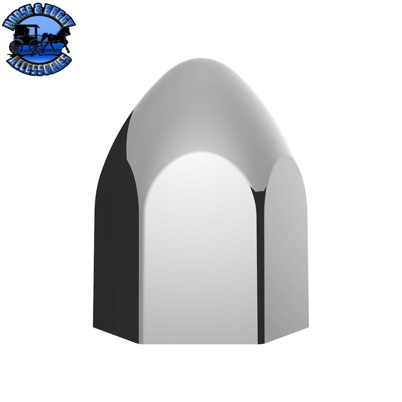 UP-10076P50 15/16" x 1 5/8" Chrome Plastic Bullet Nut Covers - Push-On (50-Pack) NUT COVER Gray