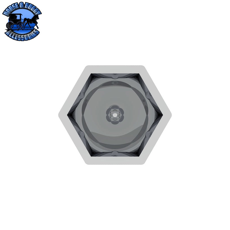 UP-10076P50 15/16" x 1 5/8" Chrome Plastic Bullet Nut Covers - Push-On (50-Pack) NUT COVER Slate Gray