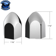 UP-10076P50 15/16" x 1 5/8" Chrome Plastic Bullet Nut Covers - Push-On (50-Pack) NUT COVER Gray