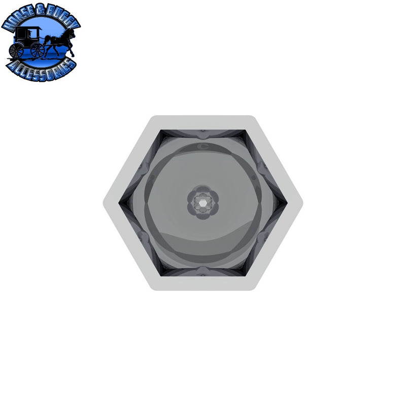 UP-10076P 15/16" x 1 5/8" Chrome Plastic Bullet Nut Covers - Push-On (10-Pack) Slate Gray
