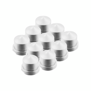 UP-10077P 7/16 x 3/4 Chrome Plastic Pointed Nut Covers - Push-On (10-Pack)