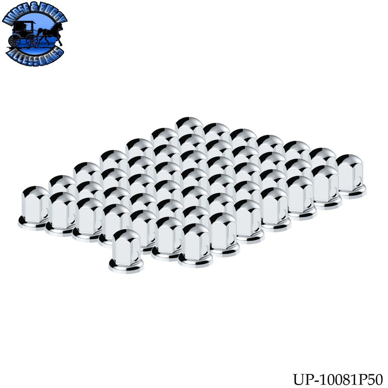 UP-10081P50 33mm x 2-1/8" Stainless Standard Nut Covers With Flange (50-Pack)