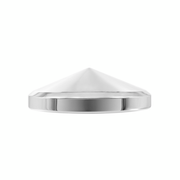 UP-10152 Pointed 2-Piece Style Front Axle/Hub Hat Only - Chrome (2-Pack)