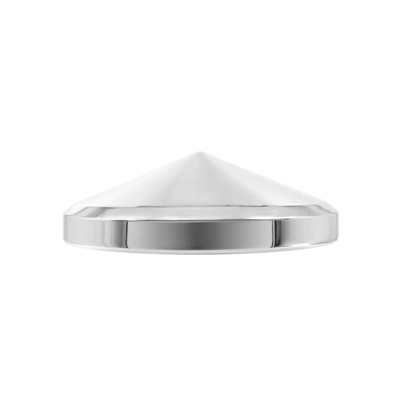 UP-10152 Pointed 2-Piece Style Front Axle/Hub Hat Only - Chrome (2-Pack)
