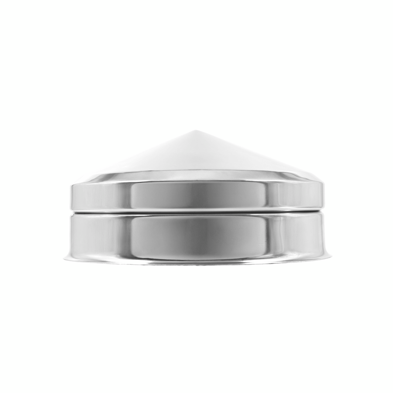 UP-10152 Pointed 2-Piece Style Front Axle/Hub Hat Only - Chrome (2-Pack)