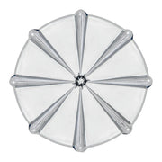CR. PLASTIC 8 SPOKE SCREW-ON NUT COVER 33MM X 3-3/8" H lug nut Light Gray