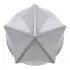 CR. PLASTIC POINTED STAR PUSH-ON  NUT COVER 33MM X 3-1/2" H lug nut Dark Gray