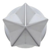 CR. PLASTIC POINTED STAR SCREW-ON NUT COVER 33MM X 3-1/2" H lug nut Dark Gray