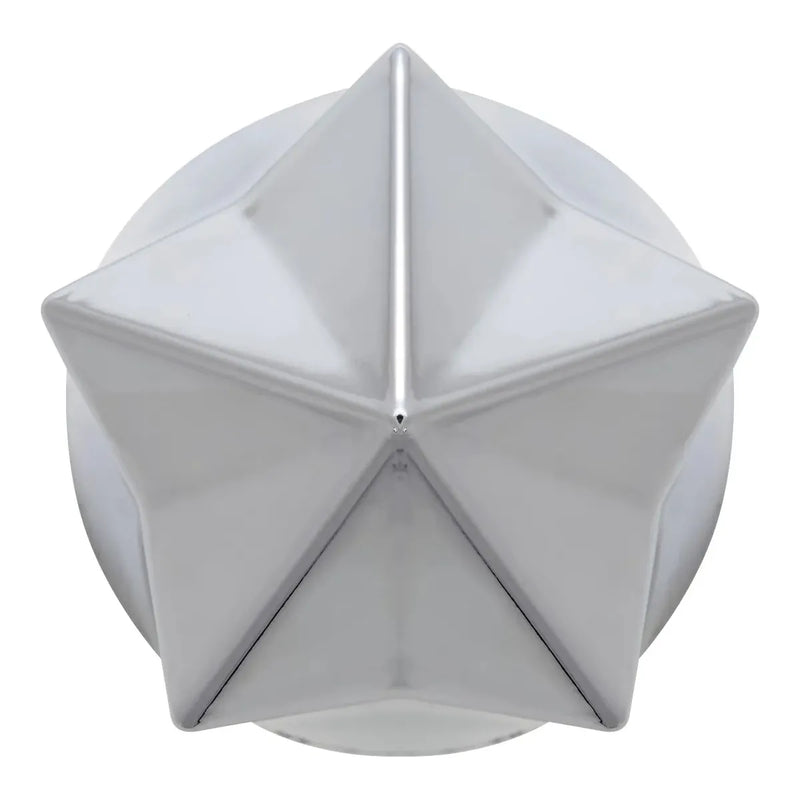 CR. PLASTIC POINTED STAR SCREW-ON NUT COVER 33MM X 3-1/2" H lug nut Dark Gray