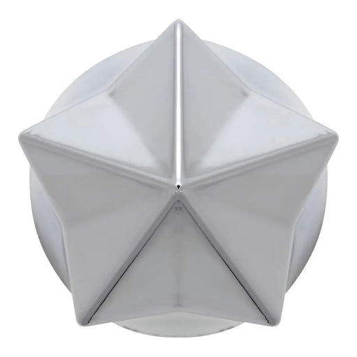 CR. PLASTIC POINTED STAR SCREW-ON NUT COVER 33MM X 3-1/2" H lug nut Dark Gray