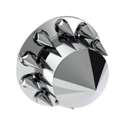 UP-10243 Spike Rear Axle Cover With 33mm Spike Thread-On Nut Covers - Chrome