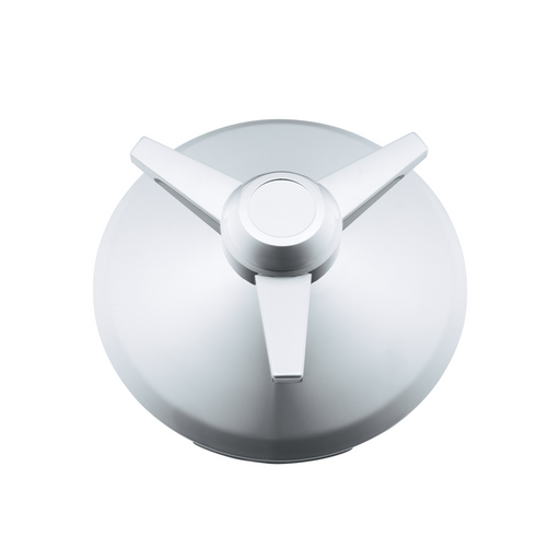 UP-10247 Universal Chrome Front Hubcap With 3 Extra Large Bar Straight Spinner - 7/16" Lip