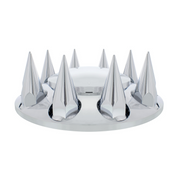 UP-10252 Dome Front Axle Cover With 33mm Spike Thread-On Nut Covers - Chrome