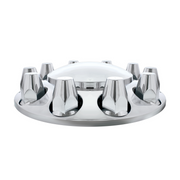 UP-10257 Dome Front Axle Cover With 33mm Standard Thread-On Nut Covers - Chrome (Color Box)