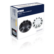 UP-10257 Dome Front Axle Cover With 33mm Standard Thread-On Nut Covers - Chrome (Color Box)