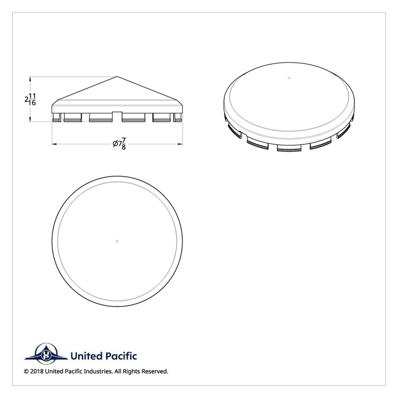 Pointed Front Axle Cover Hub Cap #up-10258