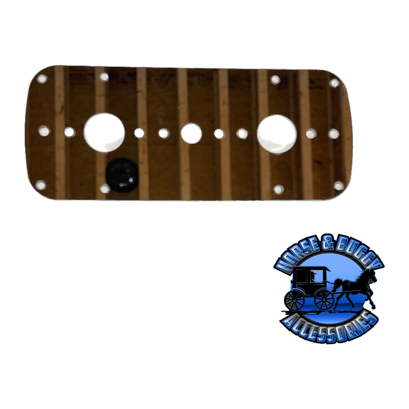 #1026 KW T660/W900 DOME LIGHTS 2 WATERMELON LIGHT HOLE- 1 TOGGLE SWITCH SS 304 Black