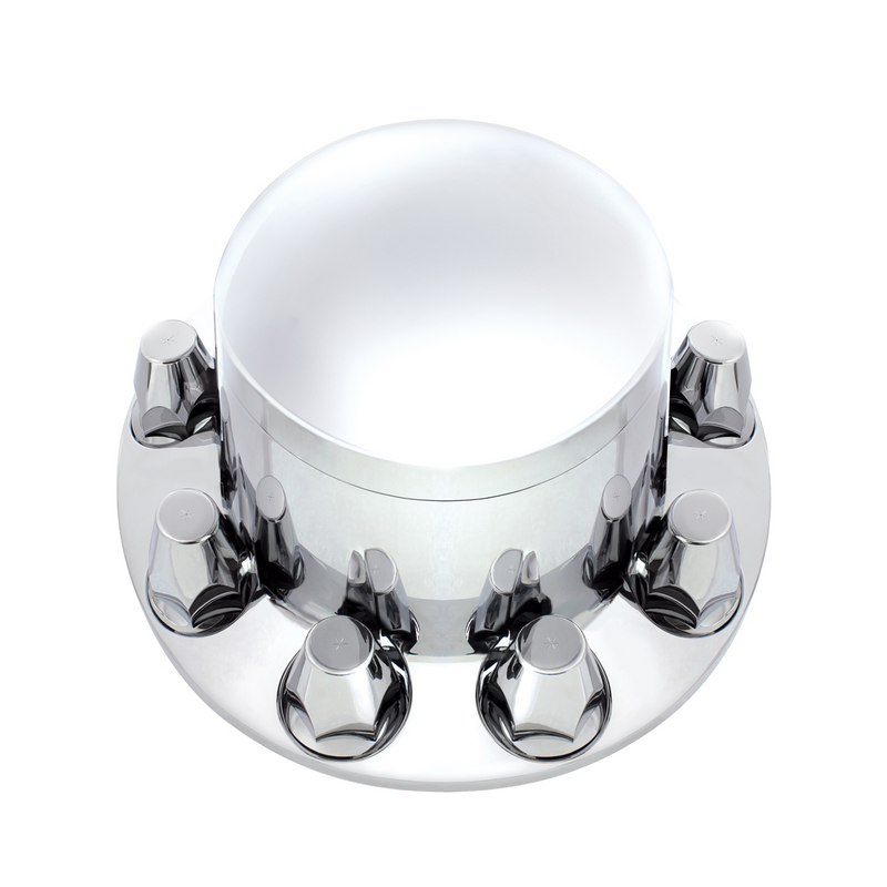 UP-10263 Dome Rear Axle Cover With 33mm Standard Thread-On Nut Covers - Chrome
