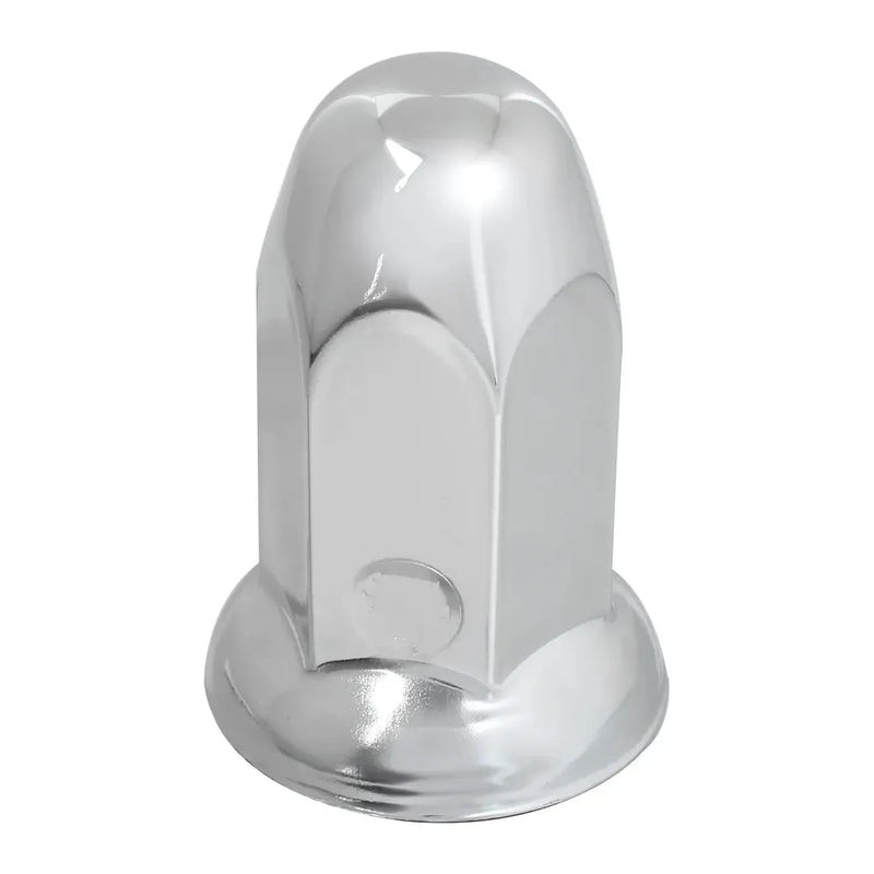 CR. STEEL BULLET PUSH-ON NUT CVR  W/FLANGE 33 MM X 3" lug nut Gray