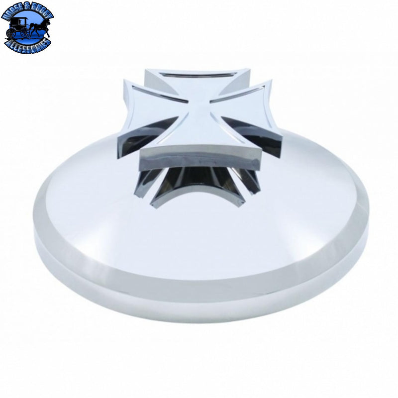 UP-10268B Chrome Cover With Iron Cross Spinner For UP Rear Axle Cover (Bulk)