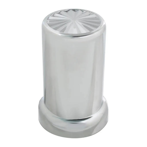 CR. PL. PIN WHEEL PUSH-ON NUT CVR W/FLANGE 33MMX3-3/8" lug nut Gray