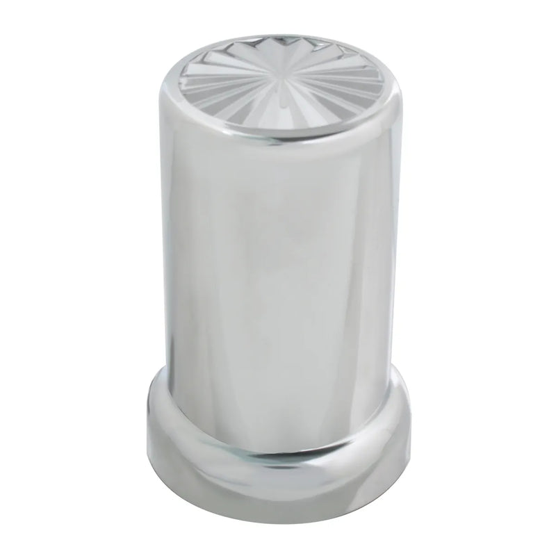 CR. PL. PIN WHEEL PUSH-ON NUT CVR W/FLANGE 1.5"X3-3/8" Gray