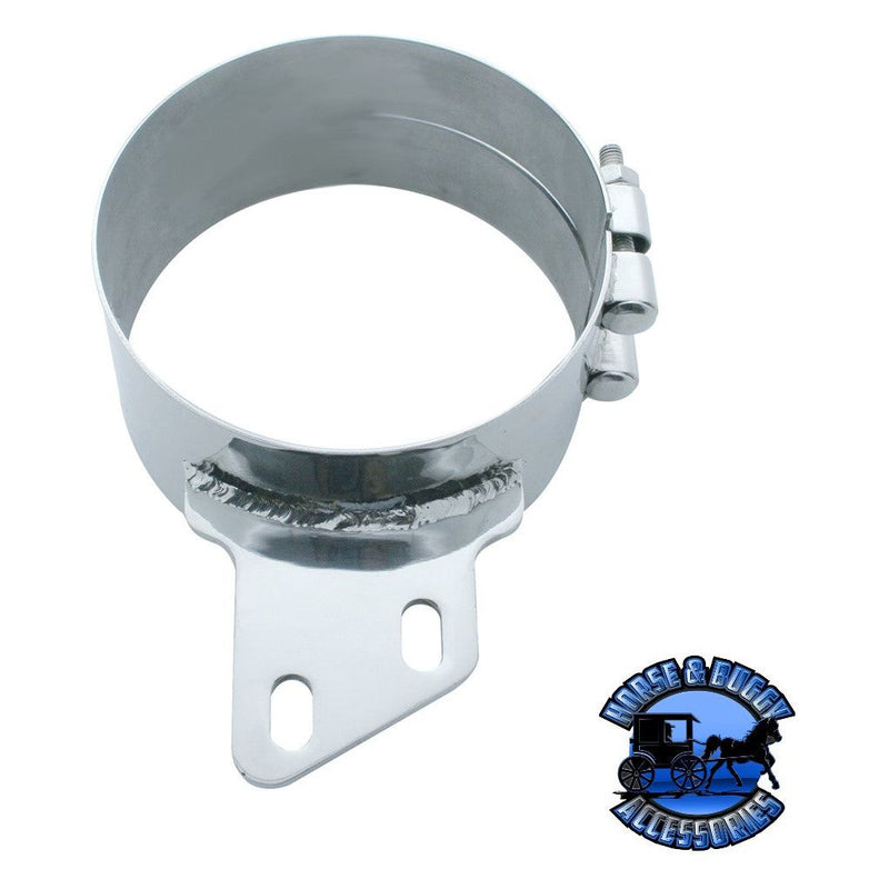 8" Stainless Butt Joint Exhaust Clamp - Angled Bracket #10285 EXHAUST Light Slate Gray