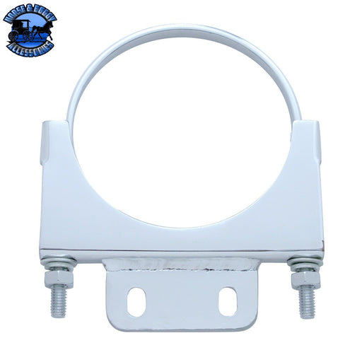 5" Chrome Cab Exhaust Clamp For Peterbilt Light Gray