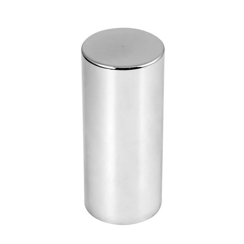 5" screw-on CHROME PLASTIC 33MM FLAT TOP CYLINDER LUG NUT COVER Light Gray
